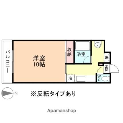 ＰＬＡＺＡ希望の朝　南館Ａ 206｜富山県富山市婦中町下轡田(賃貸マンション1K・2階・36.32㎡)の写真 その2