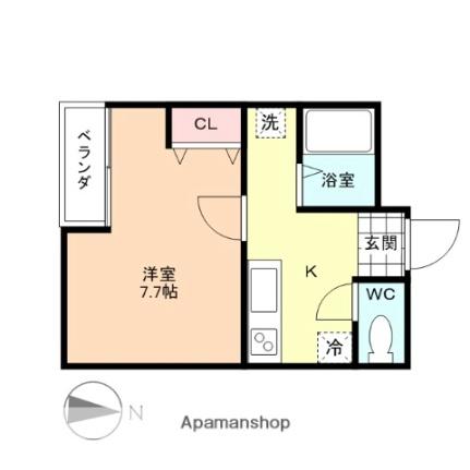 エレガンスコート黒瀬 201 ｜ 富山県富山市黒瀬（賃貸アパート1K・2階・26.55㎡） その2