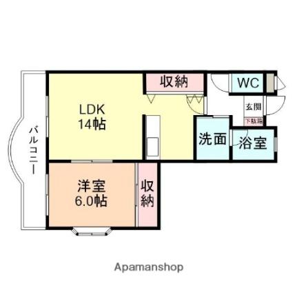 富山県富山市公文名（賃貸マンション1LDK・3階・54.25㎡） その2