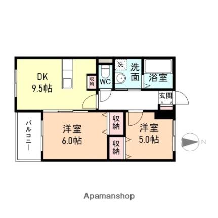 ペルレ平安 703｜富山県富山市稲荷元町２丁目(賃貸マンション2DK・7階・44.58㎡)の写真 その2