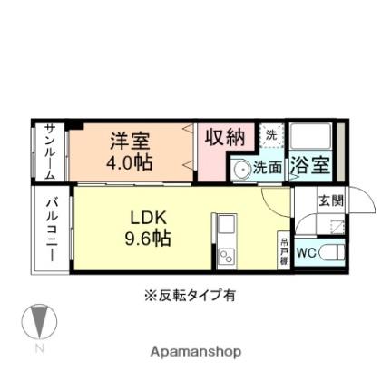 アーバンウエストII 203｜富山県富山市堀川町(賃貸マンション1LDK・2階・35.67㎡)の写真 その2