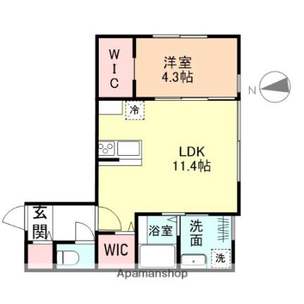 Ｎｅｏ　ＳＱＵＡＲＥ　VI 205｜富山県魚津市本江(賃貸アパート1LDK・2階・41.00㎡)の写真 その2