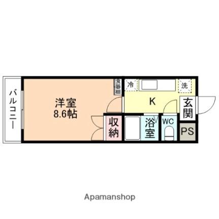 ポルタ西中野 105｜富山県富山市西中野町１丁目(賃貸マンション1K・1階・23.80㎡)の写真 その2