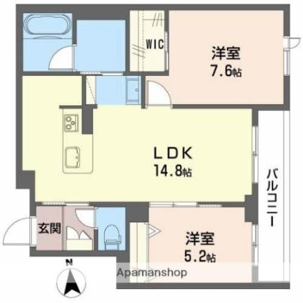 ル・スリ―ル西中野 303｜富山県富山市西中野本町(賃貸マンション2LDK・3階・63.40㎡)の写真 その2