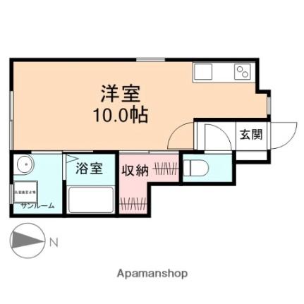 富山県富山市茶屋町（賃貸アパート1R・1階・27.30㎡） その2