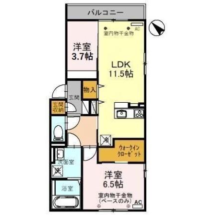 アリビオ駅西 301｜石川県金沢市駅西新町２丁目(賃貸アパート2LDK・3階・56.13㎡)の写真 その2