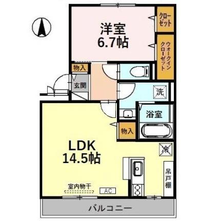 クラース 303｜石川県金沢市戸板１丁目(賃貸アパート1LDK・3階・52.27㎡)の写真 その2