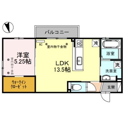 カーロセレサ 302 ｜ 石川県金沢市高畠３丁目（賃貸アパート1LDK・3階・46.06㎡） その2