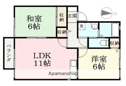 クレドール西谷Ａ（森川不動産） 102｜福井県福井市西谷３丁目(賃貸アパート2LDK・1階・55.36㎡)の写真 その2