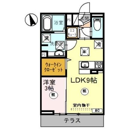 サニーガーデン日之出 103 ｜ 福井県福井市日之出４丁目（賃貸アパート1LDK・1階・33.40㎡） その2