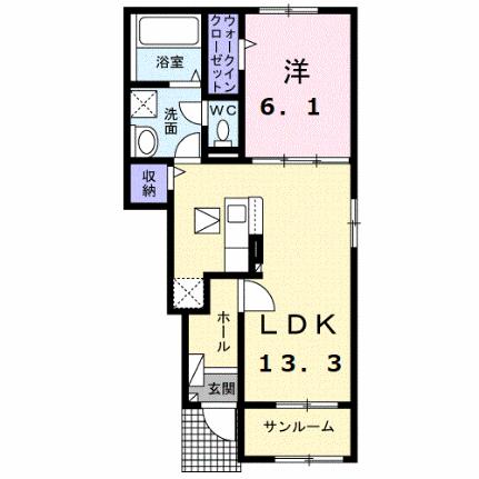 兆　I 103 ｜ 福井県大野市国時町（賃貸アパート1LDK・1階・50.01㎡） その2