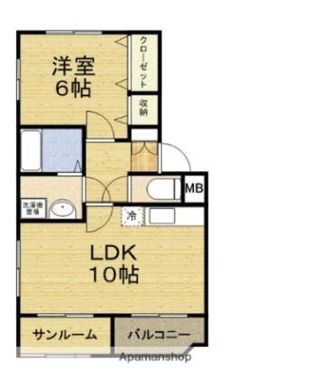 リジェール 105｜福井県福井市江守中２丁目(賃貸マンション1LDK・1階・46.02㎡)の写真 その2