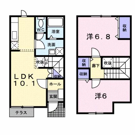 ファイネスカミコダ　I棟 102｜福井県鯖江市糺町(賃貸アパート2LDK・1階・58.79㎡)の写真 その2