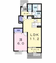 セイバリーフィールド 104 ｜ 福井県越前市瓜生町（賃貸アパート1LDK・1階・44.06㎡） その2