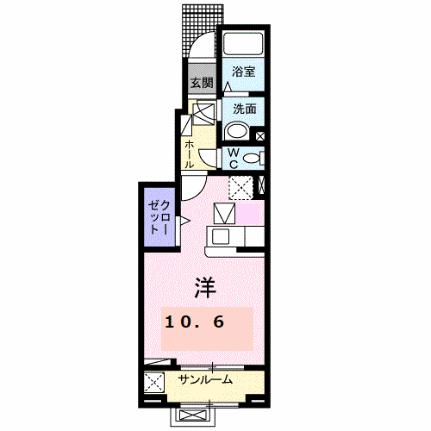 ブライト　スクエアI 103｜福井県越前市瓜生町(賃貸アパート1R・1階・32.43㎡)の写真 その2