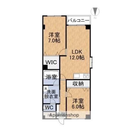 コーポひまわり 101｜福井県福井市光陽２丁目(賃貸マンション2LDK・1階・66.00㎡)の写真 その2