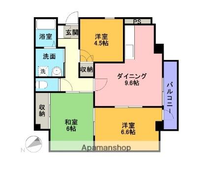 グランドハイムしひぐち（レグ） 303 ｜ 福井県福井市志比口２丁目（賃貸マンション3DK・3階・60.84㎡） その2