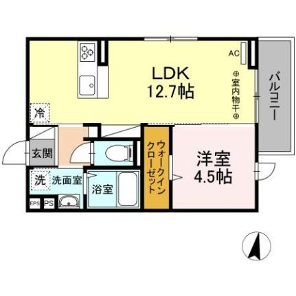 Ｋ＆Ｃ成島 301｜山梨県中央市成島(賃貸アパート1LDK・3階・40.28㎡)の写真 その2