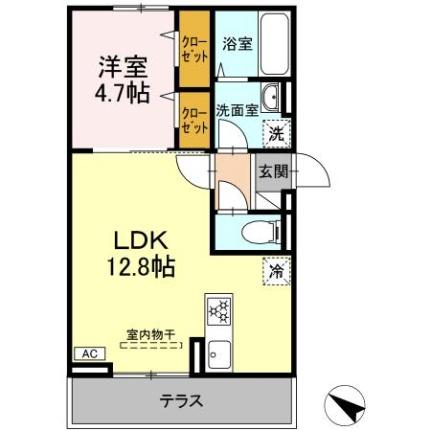 ＤーＲＯＯＭやはたIII 103｜山梨県甲府市上石田２丁目(賃貸アパート1LDK・1階・41.67㎡)の写真 その2