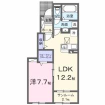 グランツ　南アルプス　II 102 ｜ 山梨県南アルプス市戸田（賃貸アパート1LDK・1階・50.14㎡） その2