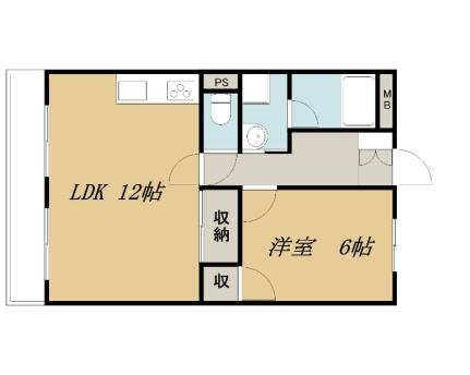 ウエストハウス 205 ｜ 長野県伊那市西春近（賃貸アパート1LDK・2階・44.72㎡） その2