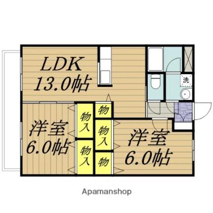 アートコートみそのII 301｜長野県伊那市御園(賃貸マンション2LDK・3階・56.76㎡)の写真 その2