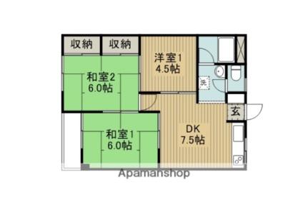 コーポタカギ 302 ｜ 長野県諏訪郡下諏訪町西四王（賃貸マンション3DK・3階・57.00㎡） その2