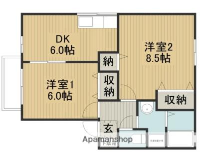 エトワール四賀Ｃ棟 115｜長野県諏訪市大字四賀(賃貸アパート2DK・1階・47.94㎡)の写真 その2