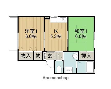 ディアス増沢Ｂ棟 B101 ｜ 長野県諏訪市大字四賀（賃貸アパート2K・1階・42.27㎡） その2