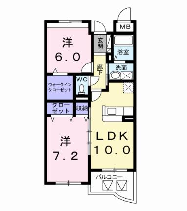 アルフレンテ 202｜長野県塩尻市大字広丘高出(賃貸マンション2LDK・2階・55.84㎡)の写真 その2