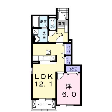 カンパーニャＦ 103｜長野県松本市梓川倭(賃貸アパート1LDK・1階・45.72㎡)の写真 その2