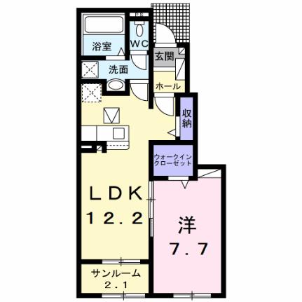 タイガ 103｜長野県茅野市ちの(賃貸アパート1LDK・1階・50.14㎡)の写真 その2