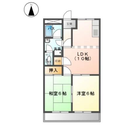 クリスタルハイム 00201｜岐阜県岐阜市上土居２丁目(賃貸マンション2LDK・2階・49.50㎡)の写真 その2