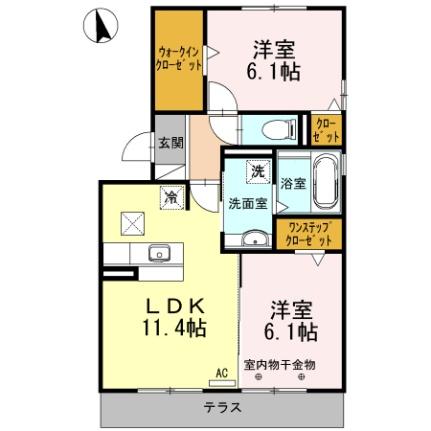 静岡県富士市伝法(賃貸アパート2LDK・2階・58.37㎡)の写真 その2