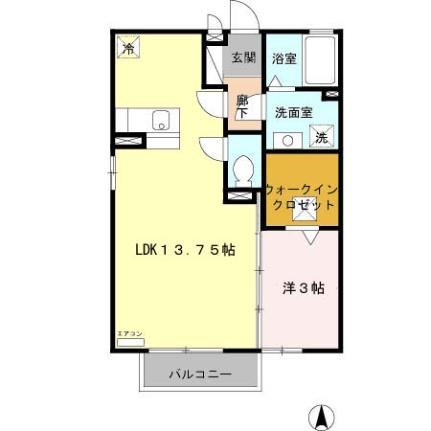 オレンジクリーク 101｜静岡県富士市今泉(賃貸アパート1LDK・1階・40.07㎡)の写真 その2