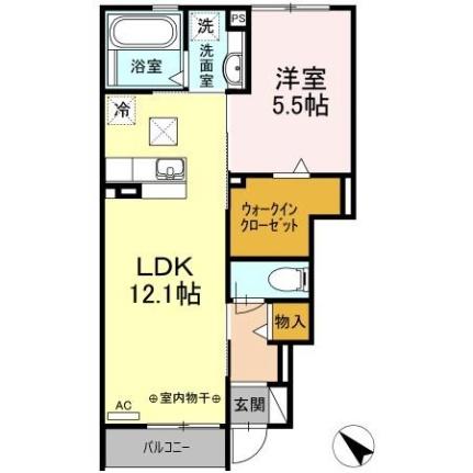 ルルジ　I 102｜静岡県富士宮市小泉(賃貸アパート1LDK・1階・45.00㎡)の写真 その2