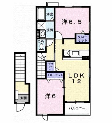 サン・フィオーレＢ 202｜静岡県駿東郡清水町徳倉(賃貸アパート2LDK・2階・58.86㎡)の写真 その2