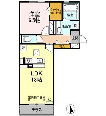 アンソレイエ自由ヶ丘 103｜静岡県沼津市大岡(賃貸アパート1LDK・1階・49.30㎡)の写真 その2