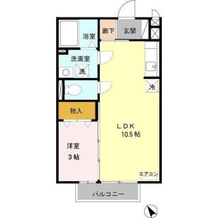 ヴェルデュールII 203｜静岡県駿東郡清水町徳倉(賃貸アパート1LDK・2階・33.39㎡)の写真 その2