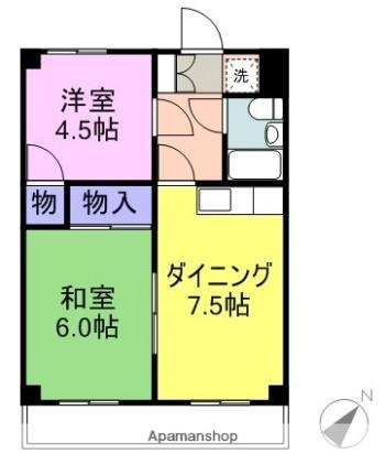 サカタマンション 505｜静岡県駿東郡清水町伏見(賃貸マンション2DK・5階・38.88㎡)の写真 その2