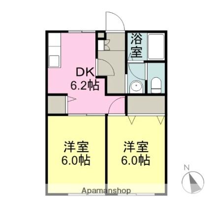 レジデンス草薙 A102｜静岡県沼津市中瀬町(賃貸アパート2DK・1階・40.92㎡)の写真 その2