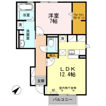 ヴェローナ　Ｂ 101｜静岡県伊豆の国市三福(賃貸アパート1LDK・1階・54.49㎡)の写真 その2