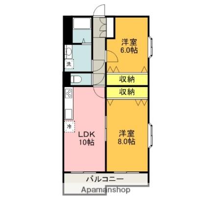 レアールパレスＫ ｜静岡県沼津市北高島町(賃貸マンション2LDK・2階・52.32㎡)の写真 その2