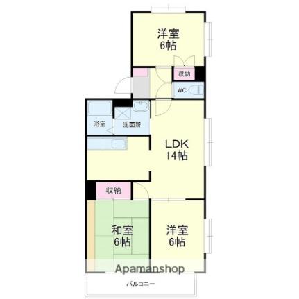 東海ホーム鴨江 309｜静岡県浜松市中央区鴨江３丁目(賃貸マンション2LDK・3階・62.09㎡)の写真 その2