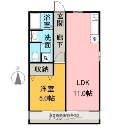 静岡県富士宮市小泉（賃貸アパート1LDK・1階・40.33㎡） その2