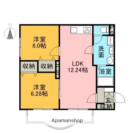 グレイス 302｜静岡県富士市神谷新町(賃貸マンション2LDK・3階・54.68㎡)の写真 その2