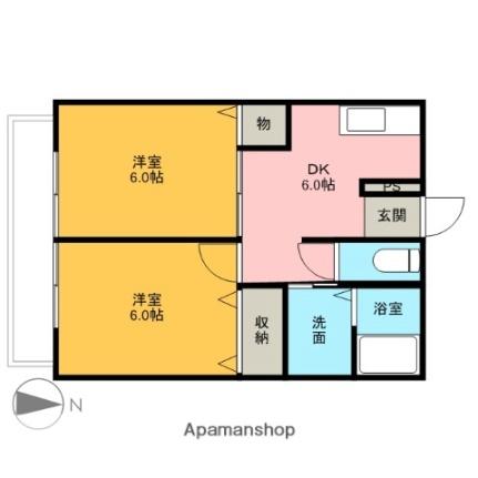 静岡県富士宮市大岩（賃貸アパート2DK・1階・40.33㎡） その2