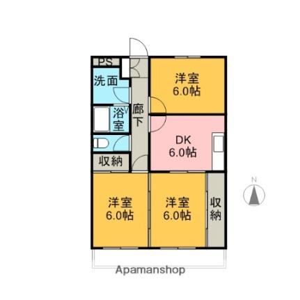 コーポラス矢立 202｜静岡県富士宮市矢立町(賃貸マンション3DK・2階・56.07㎡)の写真 その2