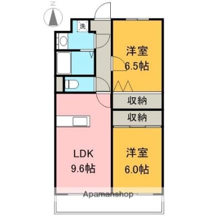 エバーグリーン 207 ｜ 静岡県富士宮市野中（賃貸マンション2LDK・2階・51.61㎡） その2