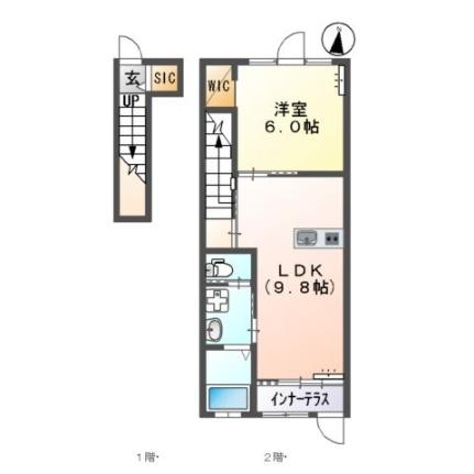 ＥＶＥＲ　ＲＯＳＥ　24 205 ｜ 静岡県富士宮市宮町（賃貸アパート1LDK・2階・43.20㎡） その2